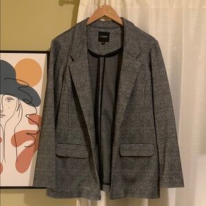 Gray Checkered Women's Blazer